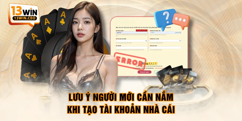 Lưu ý người mới cần nắm khi tạo tài khoản nhà cái Lưu ý người mới cần nắm khi tạo tài khoản nhà cái